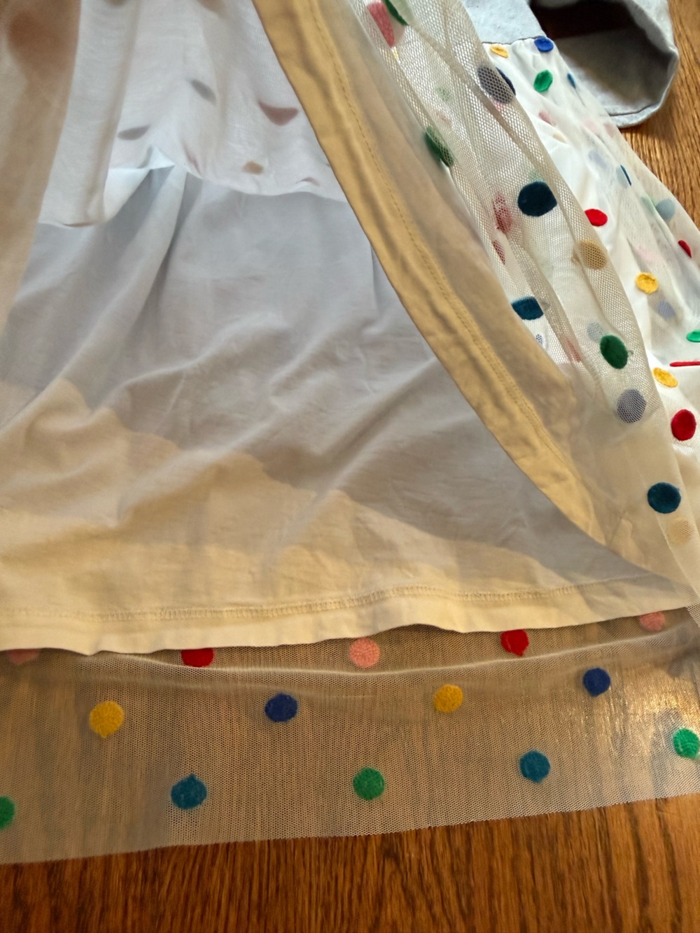 Hanna Andersson Rainbow Dot Embroidered Tulle Dress 6-7 Years - Picture 10 of 13